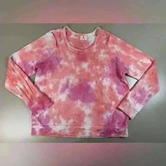 Sundry Sweaters - Sundry Sweatshirt Pink Tie Dye LS Pullover Jersey Top Size 3 Large Made in USA